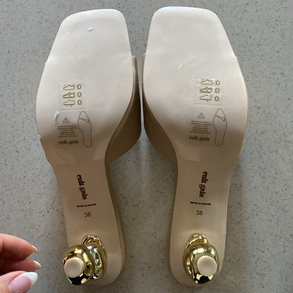 Cult Gaia Gigi Nude Slide Sandals - Picture 10 of 13